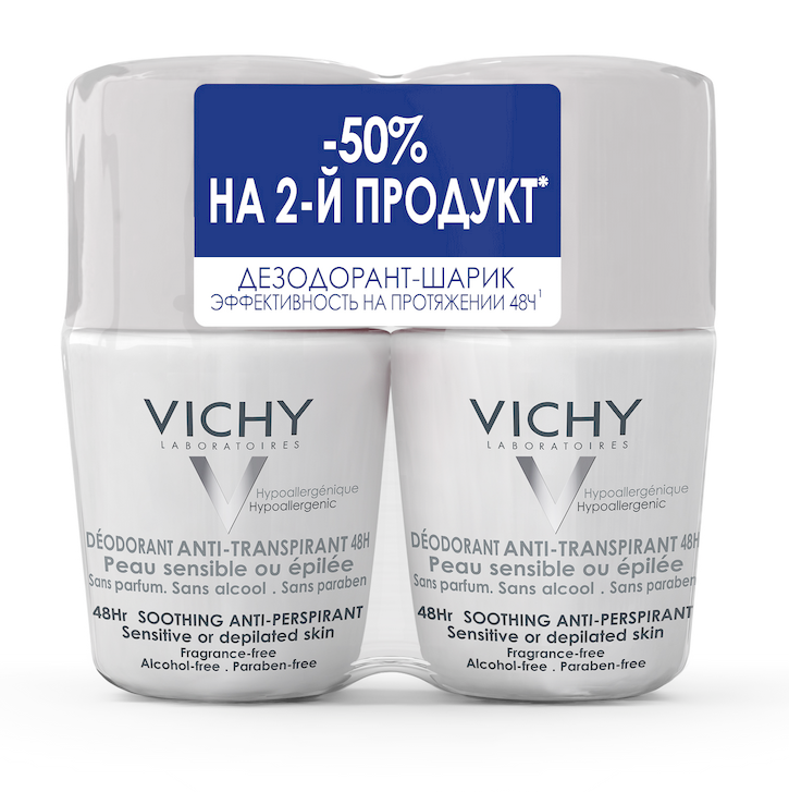 фото упаковки Vichy Deodorants дезодорант для чувствительной кожи 48 ч