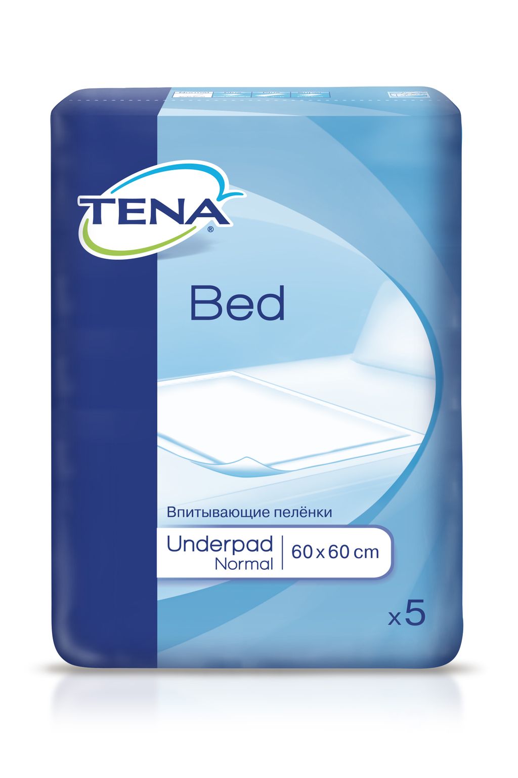 Пеленки впитывающие (простыни) TENA Bed Underpad, 60х60 см, Normal, 5 шт.