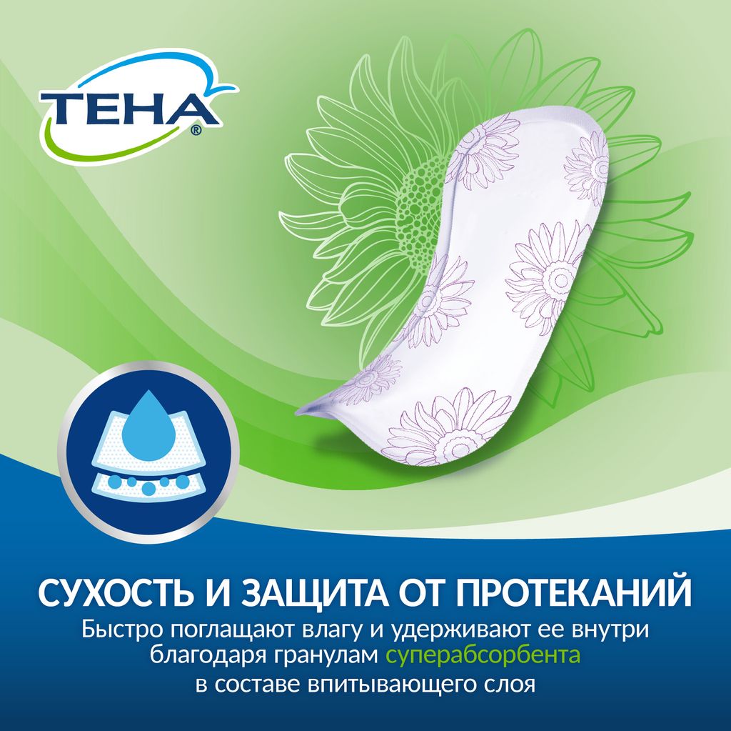 Тена Lady Active Mini Урологические прокладки, прокладки урологические, 2 капли, 10 шт.