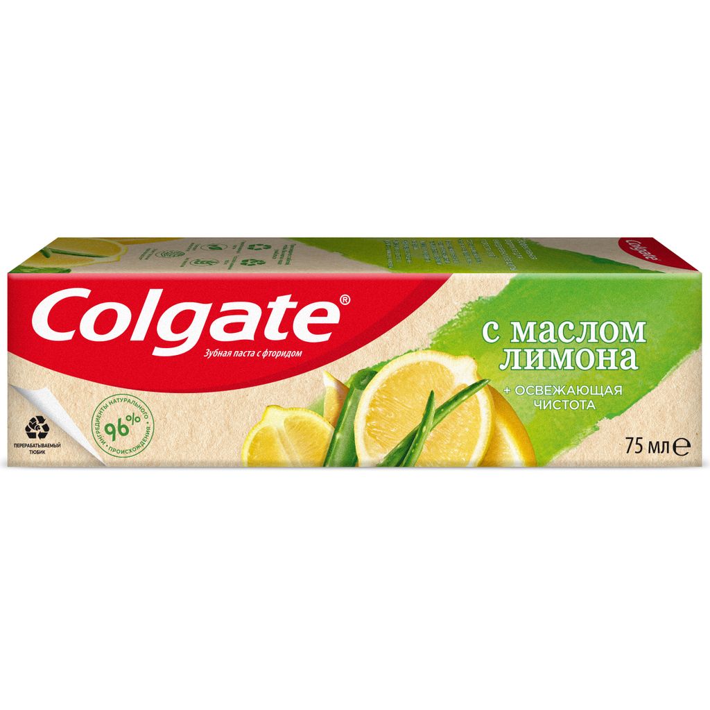 Colgate Naturals Освежающая чистота Зубная паста, с маслом лимона, 75 мл, 1 шт.