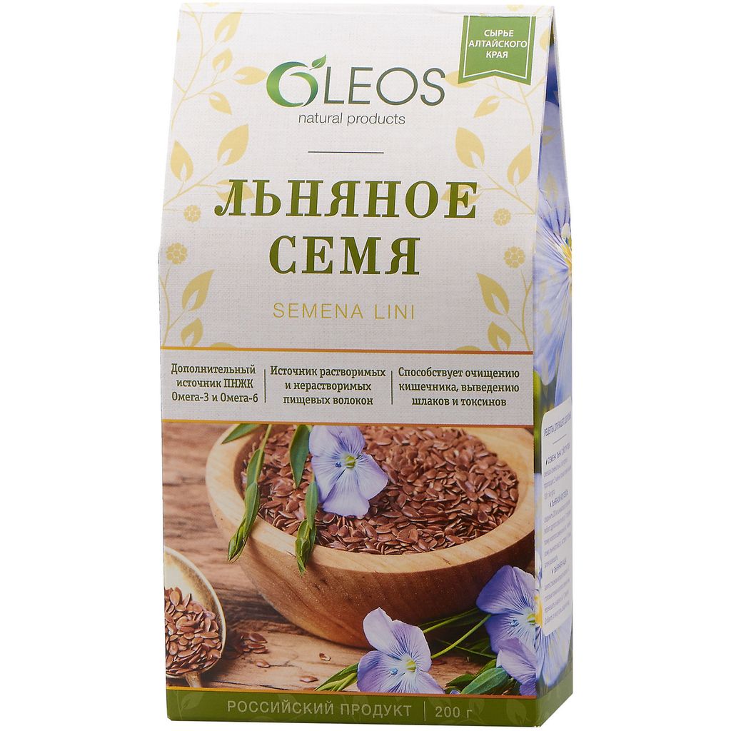 фото упаковки Oleos Льняное семя