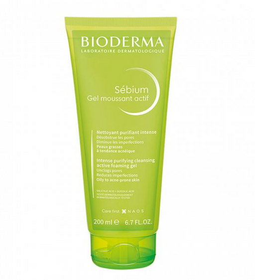 Bioderma Actif Sebium Гель для умывания интенсивный, гель, для комбинированной кожи, 200 мл, 1 шт.