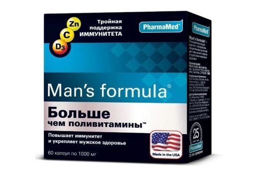 Man's formula Больше чем поливитамины, 1 г, капсулы, 60 шт.