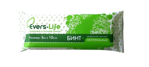 Evers Life Бинт марлевый, 5х10, нестерильная (ые, ый), 1 шт.