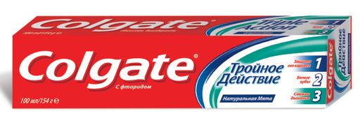Colgate Тройное Действие зубная паста, паста зубная, 100 мл, 1 шт.